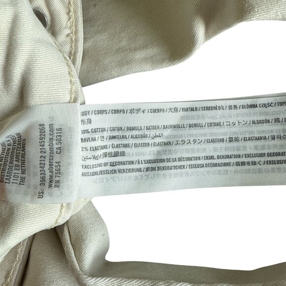 Hollister High-Rise Dad Jean Cargo Pants Ivory Women’s 3R W26 90s - Picture 3 of 5